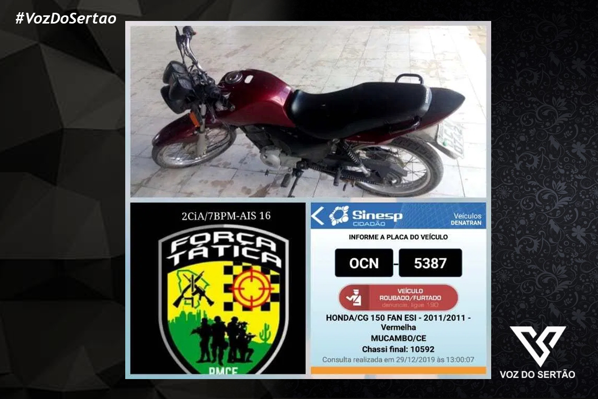 Homem armado faz dois assaltos simultâneos na Zona Rural de Crateús