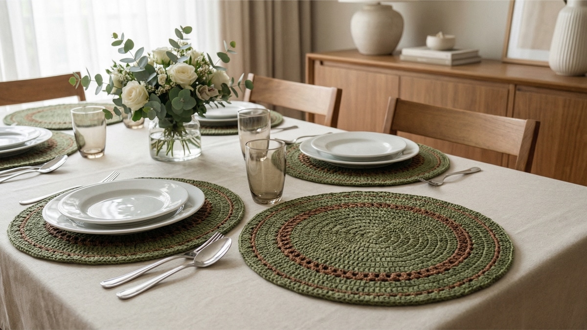 10 Dicas de Souplats de Crochê para Transformar a Sua Sala de Jantar