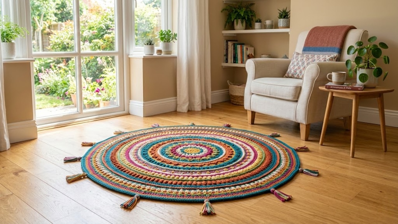 12 Tendências de Tapetes de Crochê para Dominar a Decoração em 2026