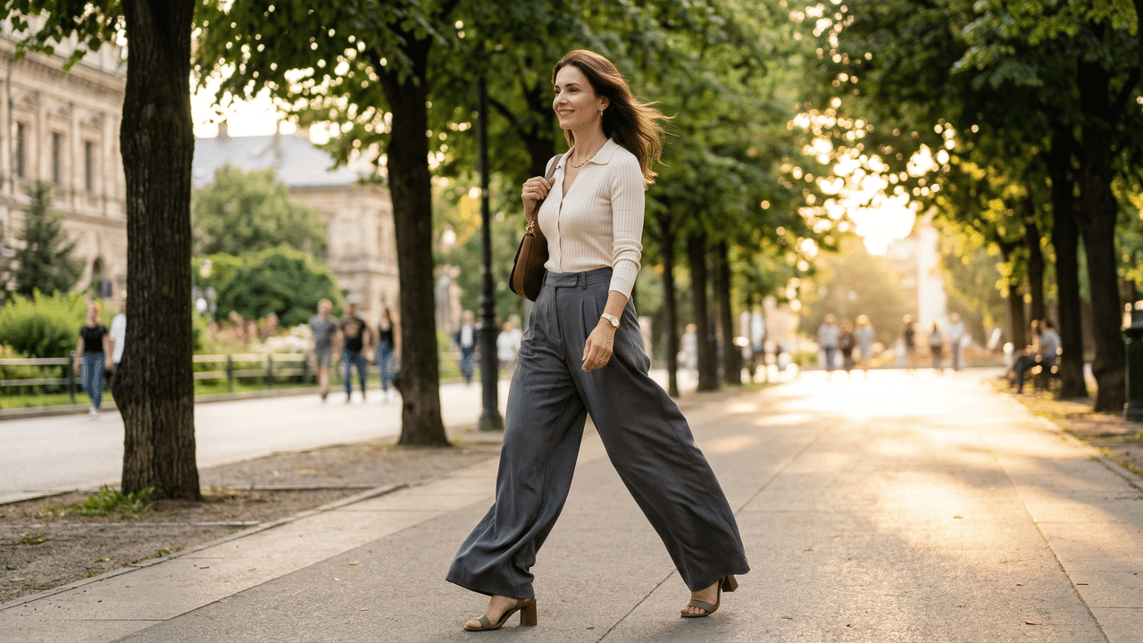 A Calça que Mais Favorece a Silhueta: O Modelo Pantalona para Umas Silhueta Longilínea