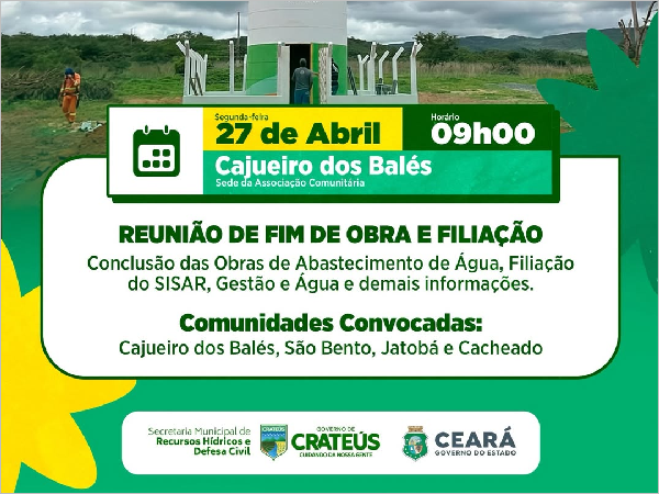 Abastecimento de Água em Crateús: O Governo Reúne Comunidades para Discussão