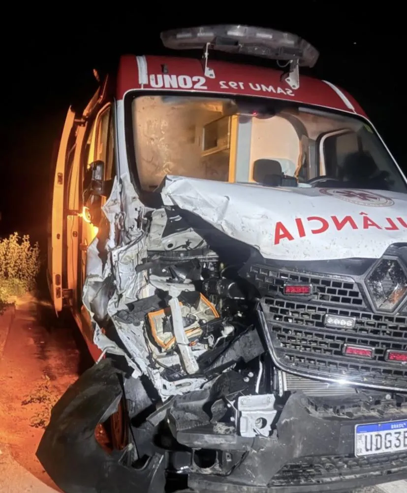 Acidente de Trânsito: Ambulância do Samu de Santa Quitéria Colide com Animal Solto na Pista