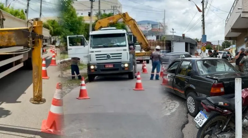 Acidente de Trânsito em Ipu: Caminhão da Enel Atinge Táxi e Moto