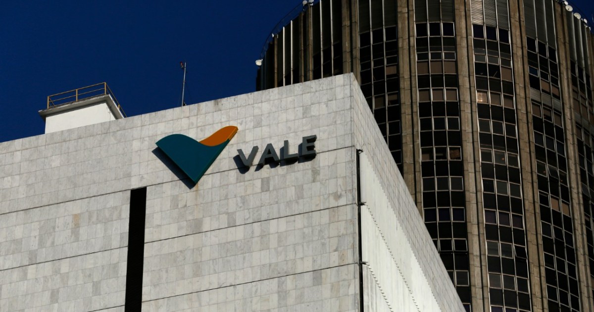 Ações da Vale caem próximo a 2% acompanhando as perdas do minério de ferro