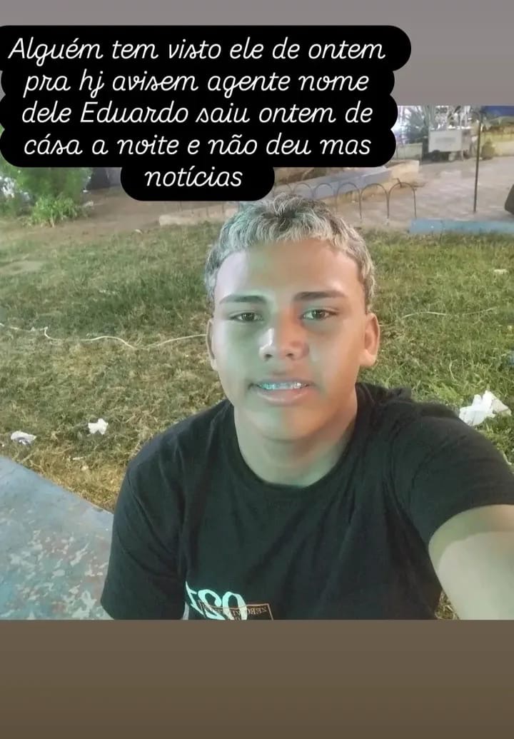 Adolescente desaparecido em Crateus: Família pede ajuda para encontrar Francisco Eduardo
