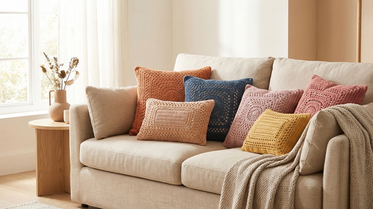 Almofadas de Crochê para Sala: Transforme Seu Espaço com Estilo e Confort