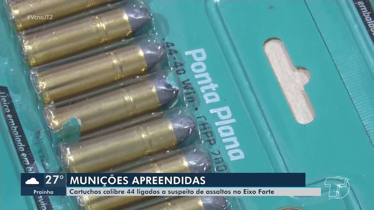 Apreensão de munições de uso restrito pode esclarecer assaltos no Eixo Forte, diz polícia 