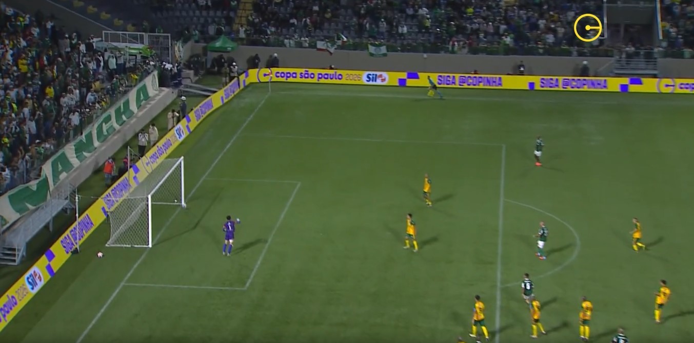 Arbitragem dá gol para o Palmeiras na Copinha em bola que passou longe de entrar; veja víd