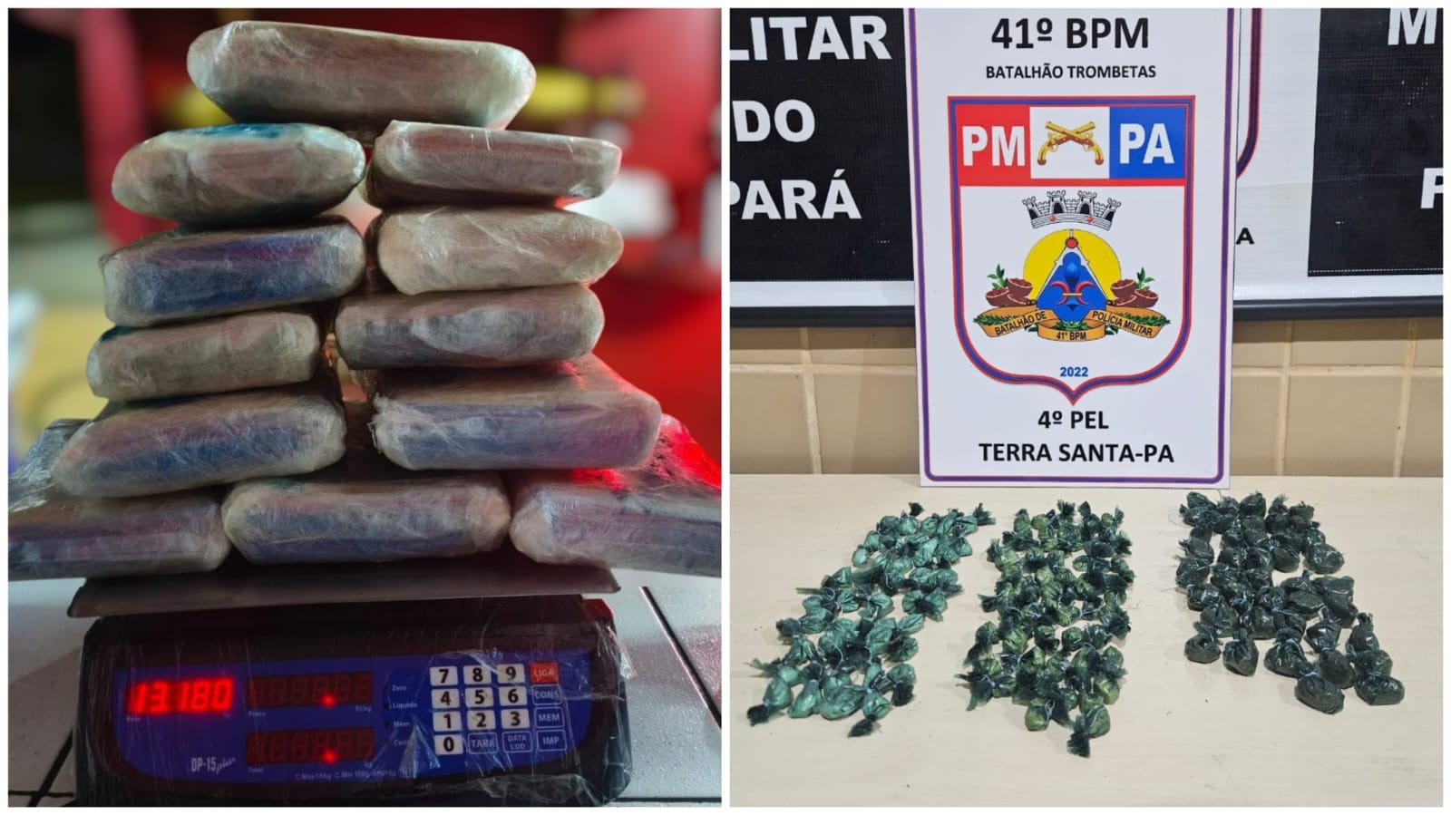 Balanço da Polícia Militar aponta que 41º BPM de Oriximiná apreendeu 170 kg de drogas em 2