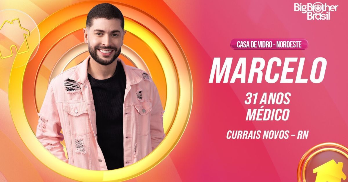 BBB 26: conheça Marcelo, médico que está na Casa de Vidro