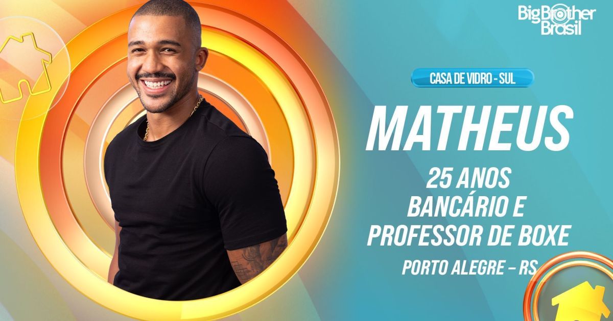 BBB 26: conheça Matheus, bancário que está na Casa de Vidro