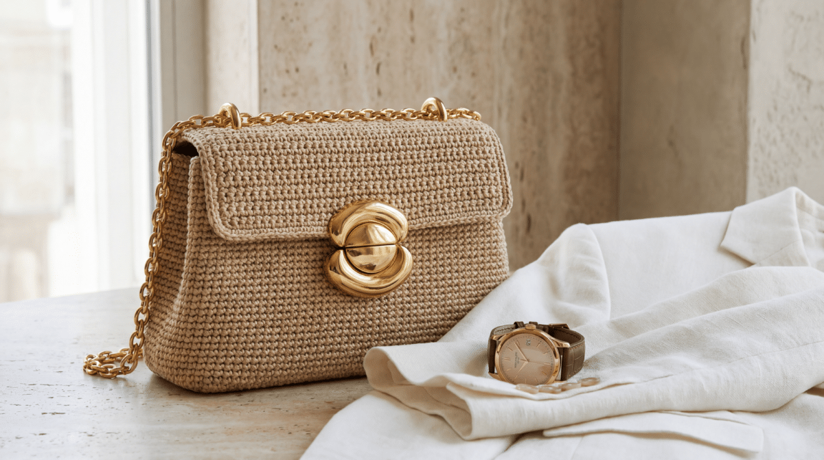 Bolsas de Crochê Estruturadas: O Novo Luxo que Substitui o Couro