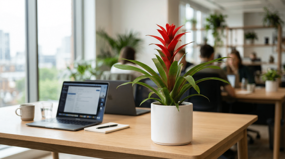 Bromélia: A Planta de Meia-Sombra Perfeita para Ambientes Internos e Escritórios
