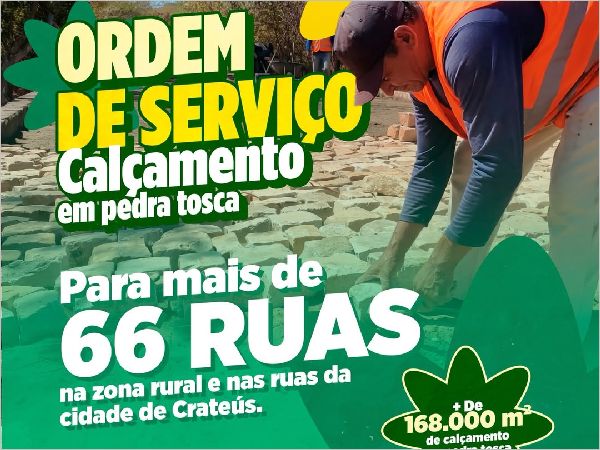 Calçamento em Pedra Tosca: Crateús Investe em Infraestrutura