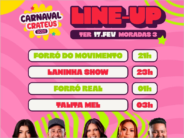 Carnaval em Crateús: O Line-up do 4º Dia Chegou!