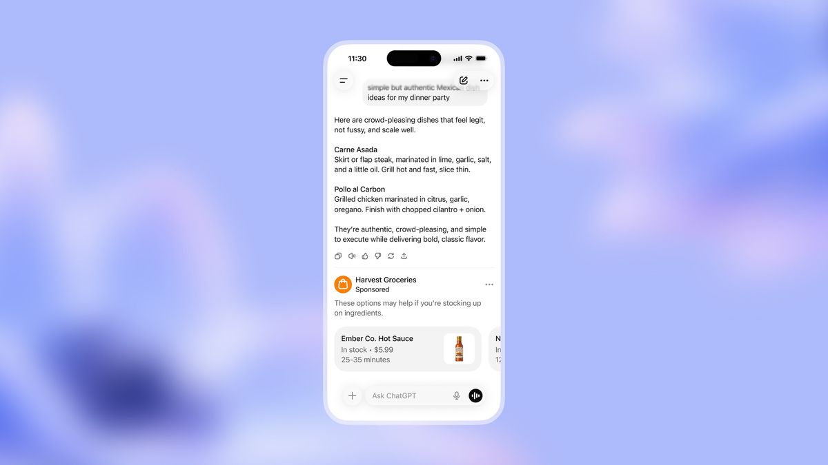 ChatGPT começa a exibir anúncios nos planos grátis e Go