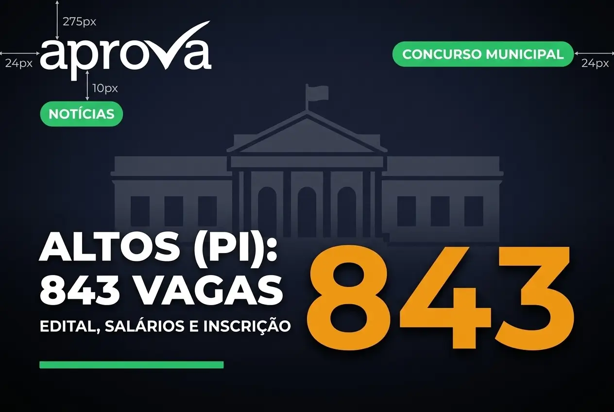 Concurso Prefeitura de Altos PI 2026: Edital com 843 Vagas Oferecidas!