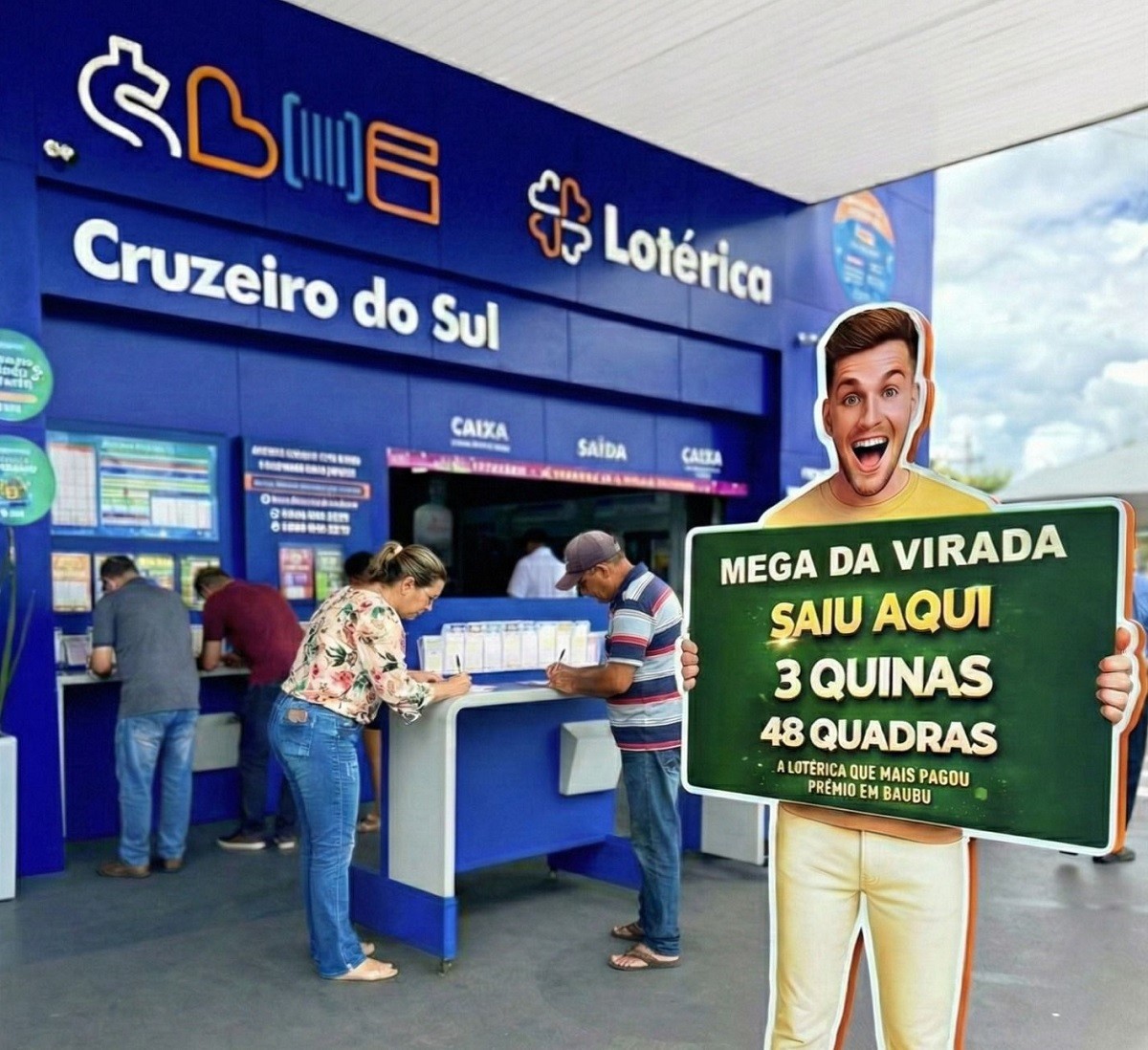 Conheça a lotérica que teve três apostas a um número de ganhar a Mega da Virada: 'No camin