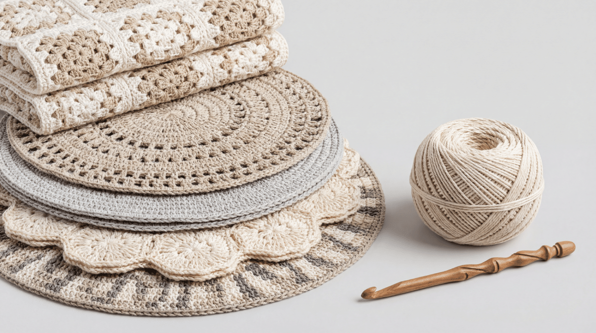 Conheça os 13 Modelos de Sousplats de Crochê Mais Vendidos de Verão