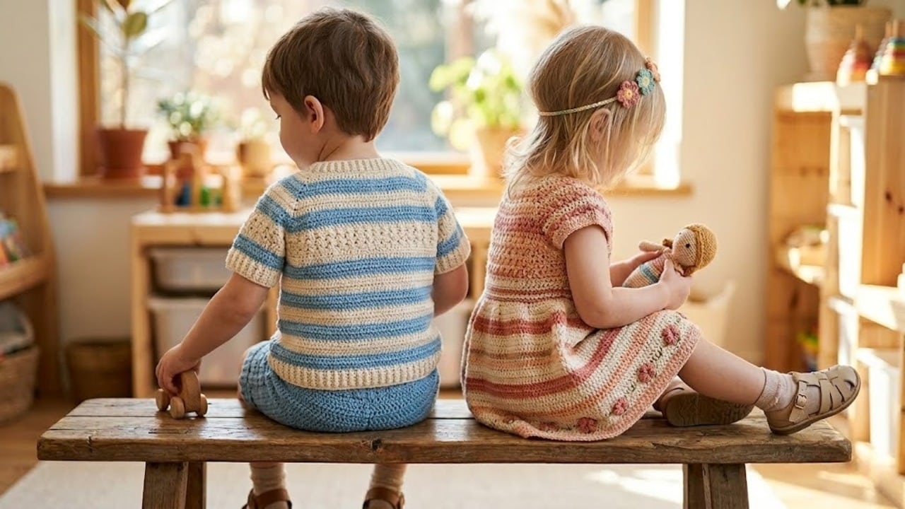 Conjuntos de Crochê Infantil Sustentável e Fofos: 10 Inspirações para o seu Pequeno