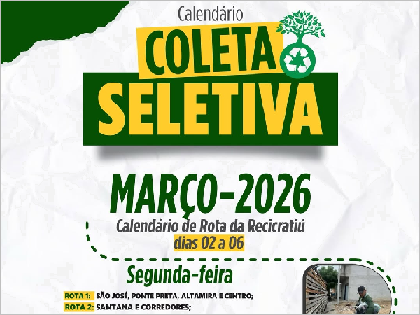 Crateús: Agende a Coleta Seletiva em Março e Contribua para uma Cidade Sustentável