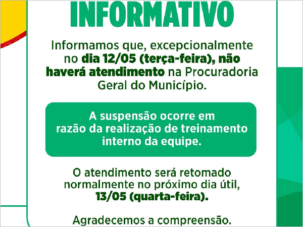 Crateús: Atendimento ao Público Suspensa em 12 de Maio