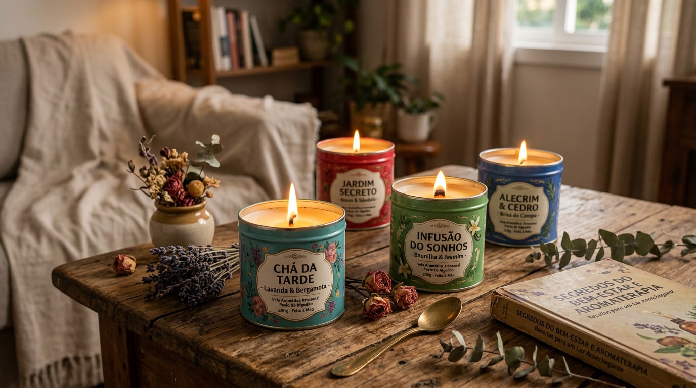 Criar Velas Aromáticas em Casa: Um Guia Prático com Latas de Chá e Giz de Cera