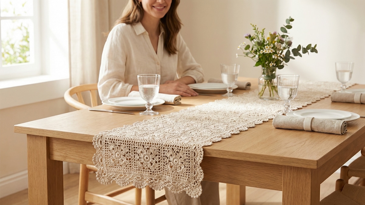 Crie a Mágica: Como Adicionar Elegância com Caminhos de Mesa em Crochê