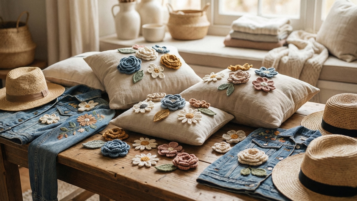 Crie flores de crochê lindas e fáceis em apenas 10 minutos: 20 gráficos de aplicação