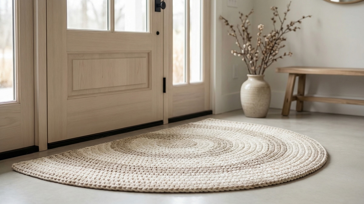 Crie um Ambiente Acolhedor com Tapetes de Crochê de Meia Lua: Dicas para Manter a Limpeza e Estilo!