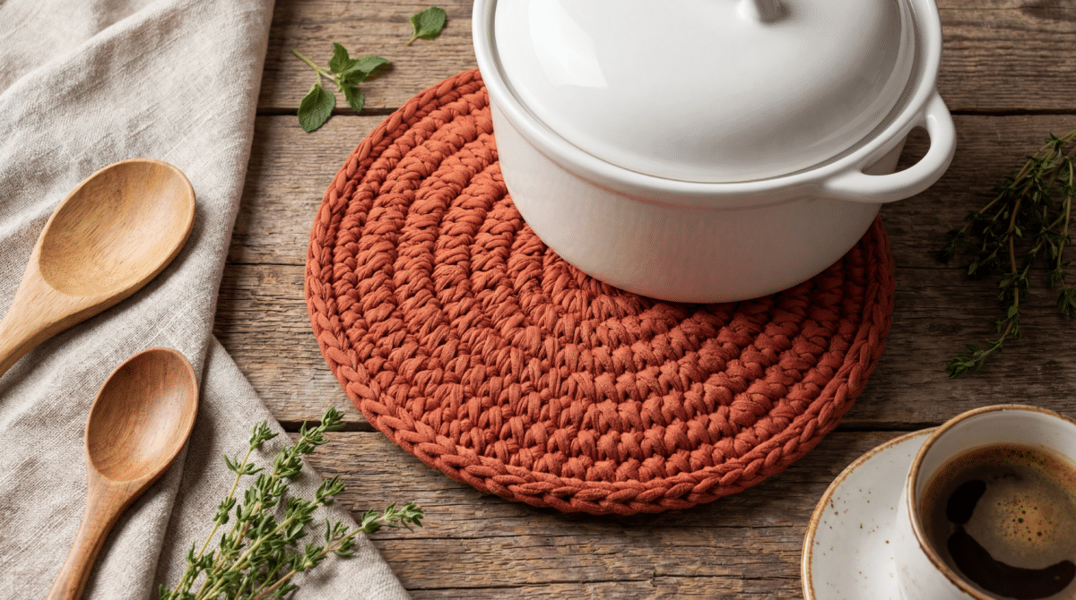 Crie um Suporte Inteligente em Fio de Malha para Proteger sua Mesa de Jantar de Queimaduras