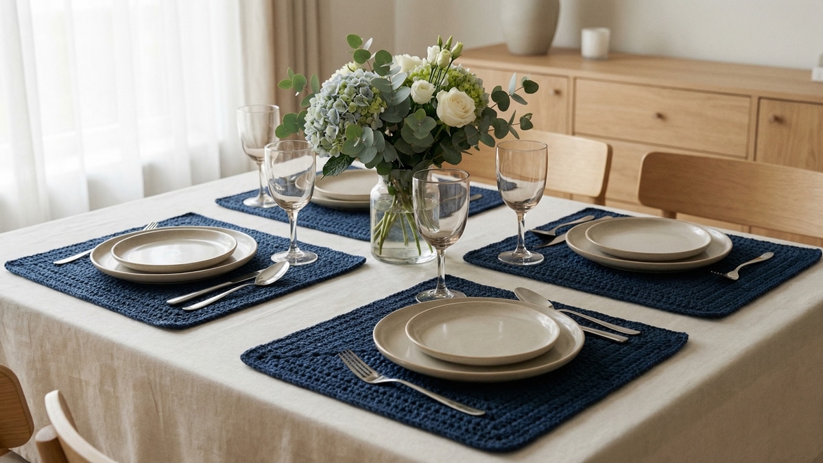 Crie uma Mesa Posta Inesquecível com Jogos Americanos em Crochê: Dicas e Inspirações