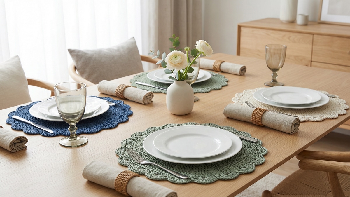 Desbloqueie o Poder do Crochê: Crie Sousplats Super Elegantes para sua Mesa Posta