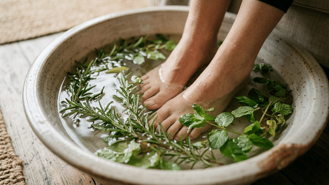 Desincha Seu Cansaço: Descubra o Potencial do Escalda-Pés com Ervas Naturais
