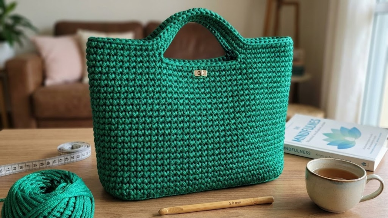 Desvende o Poder do Crochê: Crie sua Bolsa de Esmeralda em Casa