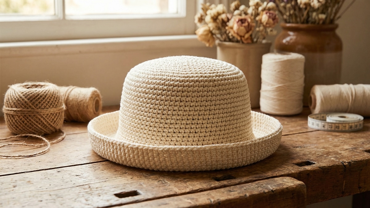 Desvende o Secreto do Crochê Endurecido: Chapéus de Verão Profissionais