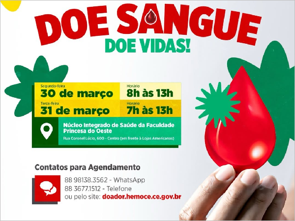 Doem Sangue e Vidas: Campanha de Doação de Sangue em Crateús
