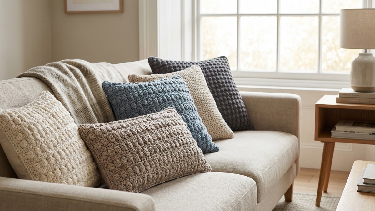 Domine o Ponto Puff e Crie Almofadas de Crochê Lindas para Sua Casa