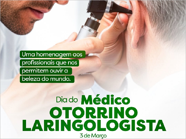Domingo é Dia do Médico Otorrinolaringologista em Crateús, PE