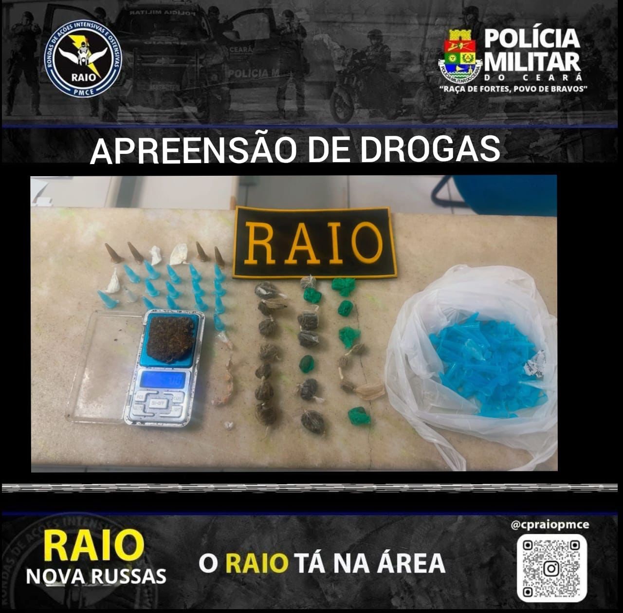 Drogas Apreendidas em Nova Russas: Raio Realiza Operação de Successo