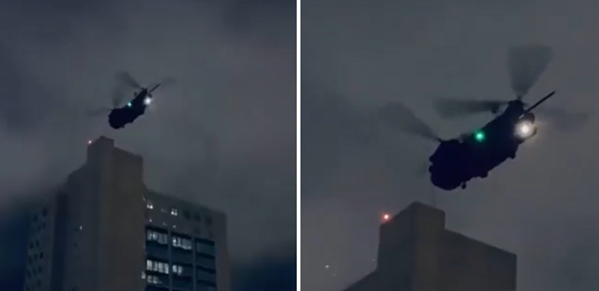 É #FAKE que vídeo de helicóptero sobrevoando prédio mostre ataque dos EUA na Venezuela; ce