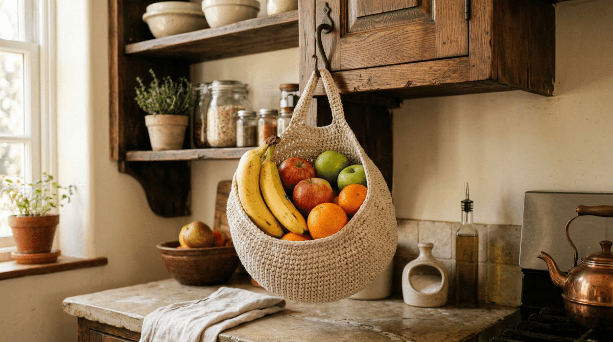 Frutas Frescas por Mais Tempo: O Truque da Rede de Crochê para Conservar Alimentos