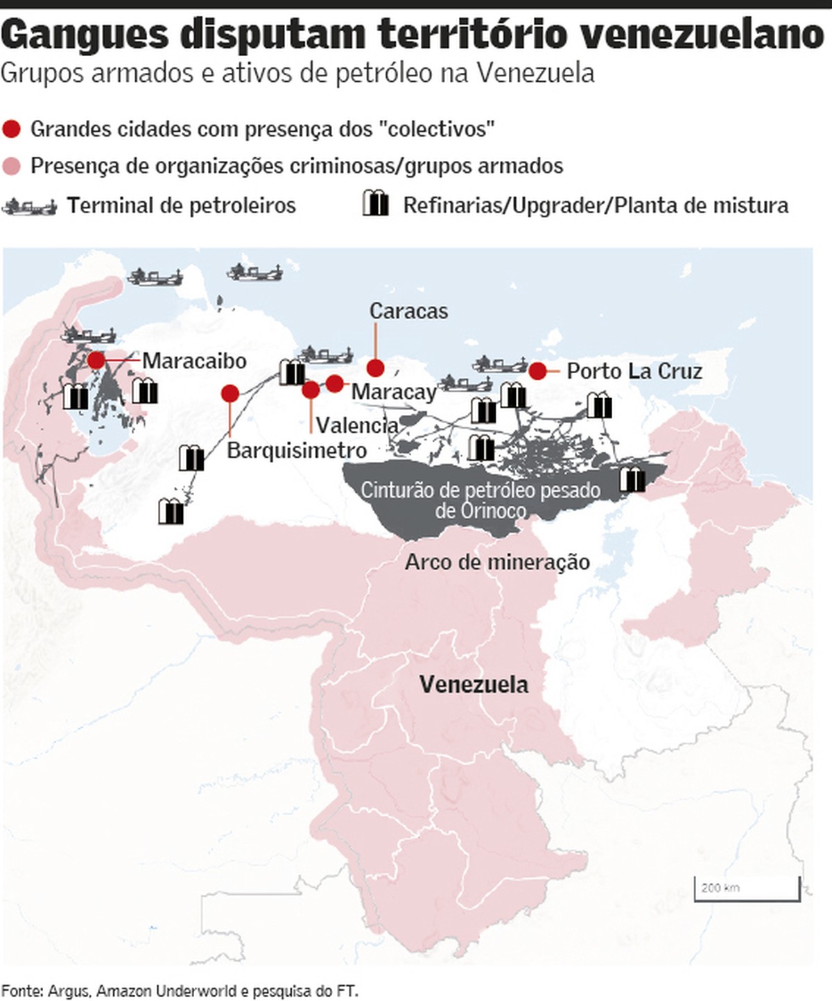 Gangues, milícias e guerrilhas ameaçam a estabilidade da venezuela