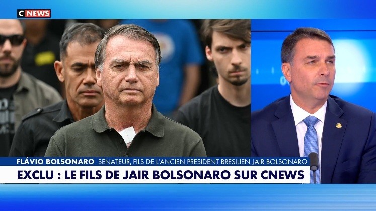 Governo Macron é de 'extrema incompetência', diz Flávio Bolsonaro em entrevista para TV na