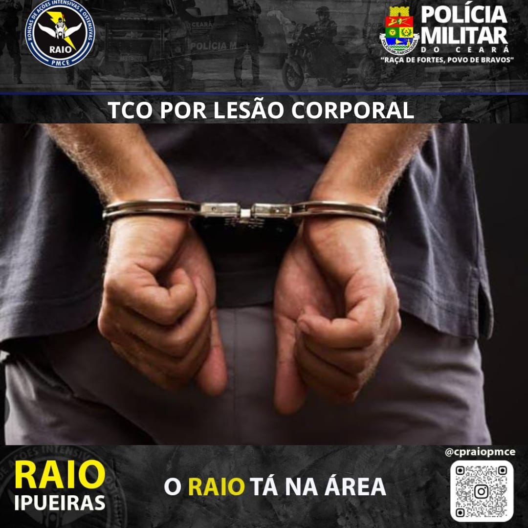 Homem é preso em Ipueiras após agredir comparsa com objeto contundente