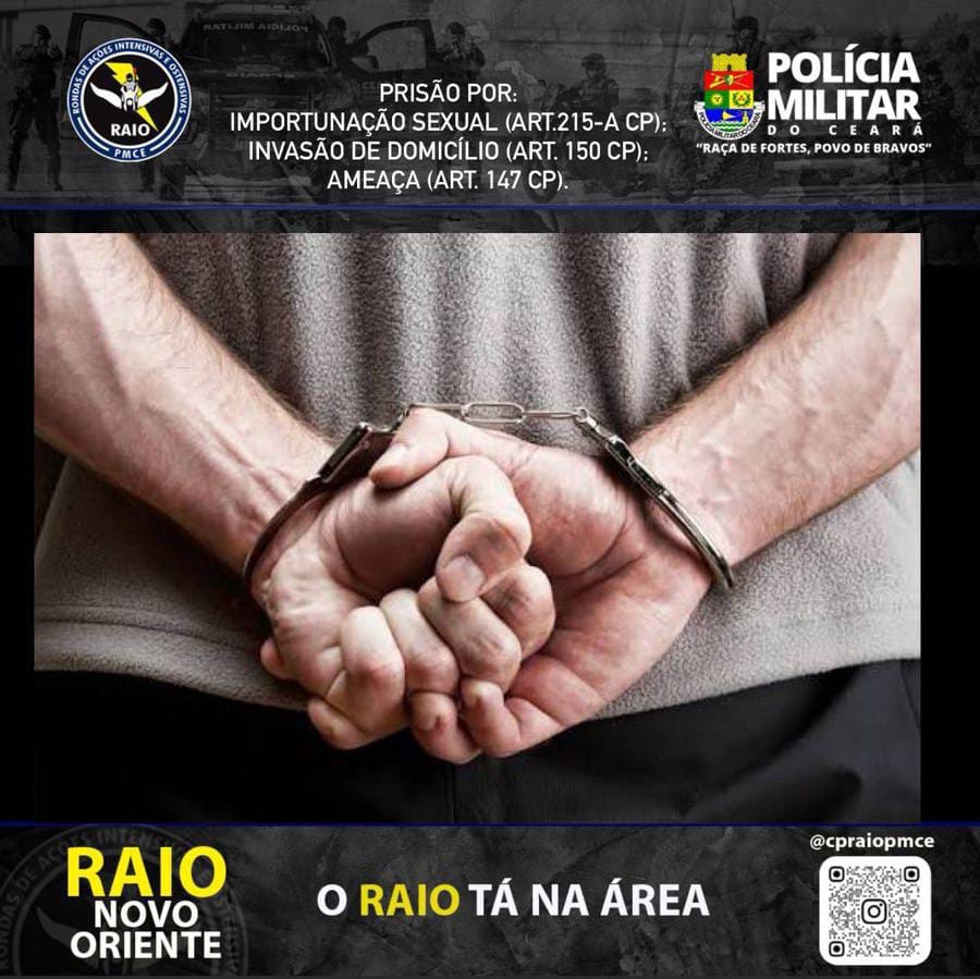 Homem é Preso por Tentativa de Abuso e Violência Doméstica em Novo Oriente
