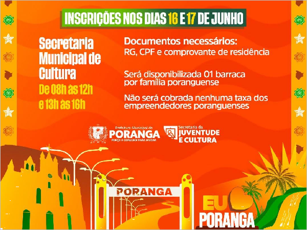 Inscrições Abertas: Festeja Poranga 2026 - Oportunidade para Empreendedores Locais