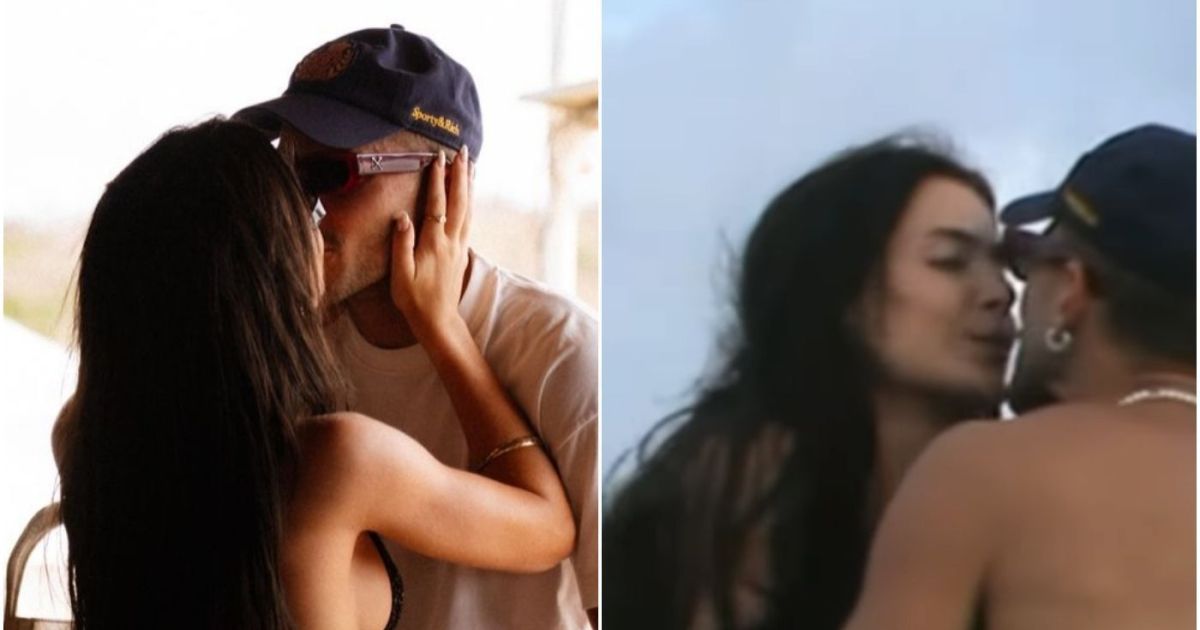 Jade Picon e André Lamoglia posam aos beijos em paraíso em Noronha