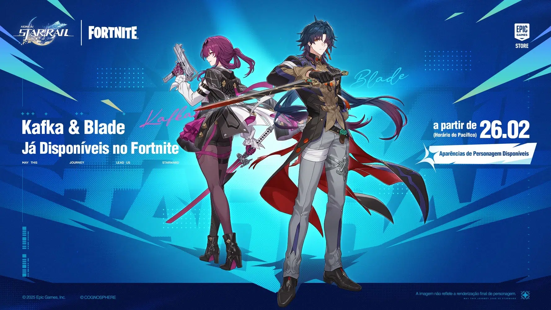 Kafka e Blade chegam ao Fortnite por tempo limitado: conheça a colaboração épica com Honkai: Star Rail!