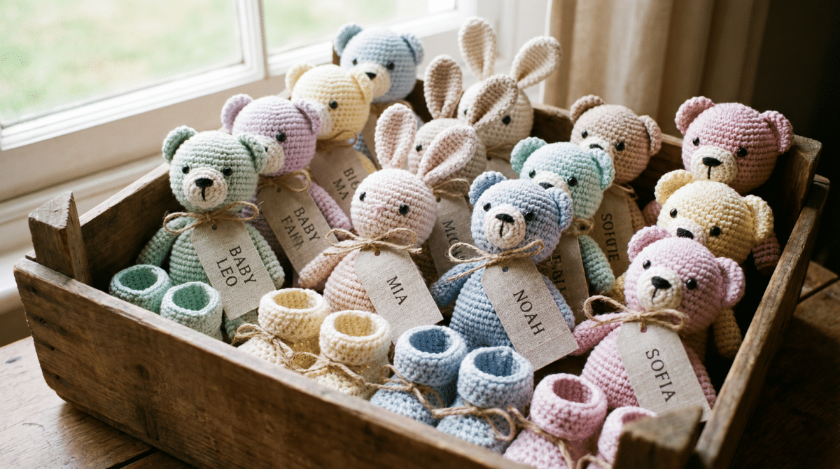 Lembrancinhas de Maternidade em Crochê: Transforme Seu Hobby em Renda Real